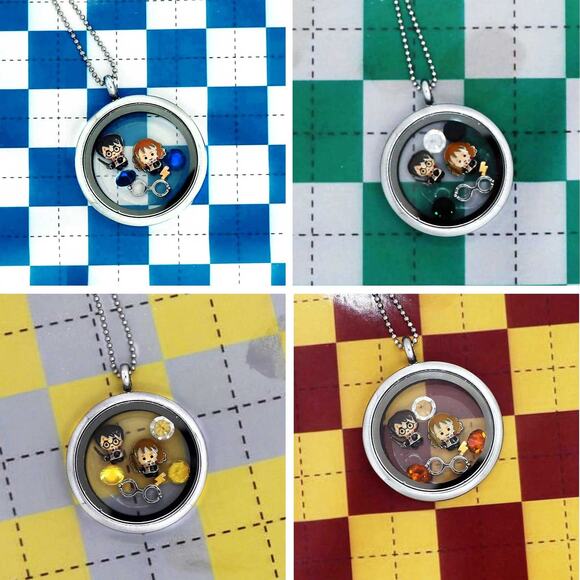 Harry Potter Locket Charms Set - Hogwarts Wizard Jewelry - Fits Origami Owl - Picture 3 of 3